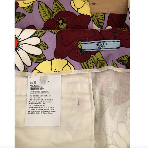 PRADA Floral Print Knee-Length Skirt - Picture 11 of 16